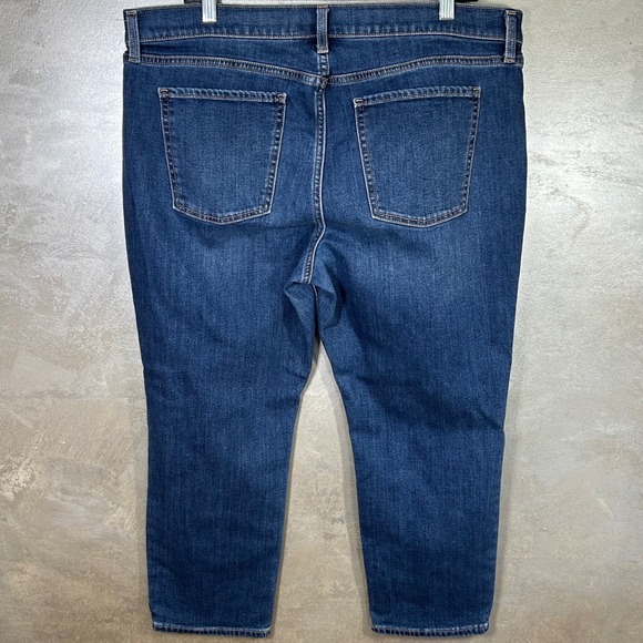 Old Navy Size 16 Boyfriend Mid Rise Jeans Built In Warm Denim Blue Women's - Picture 11 of 12